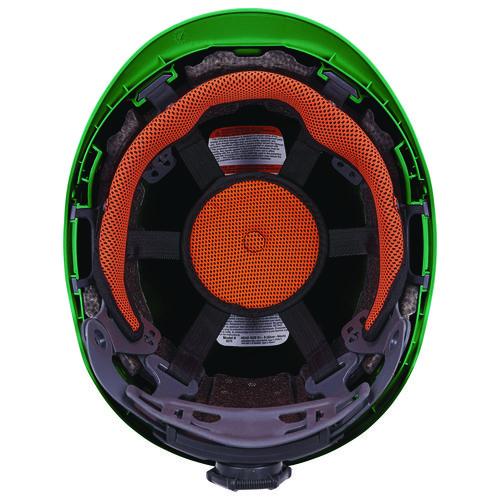 Picture of Skullerz 8976 Class E Safety Helmet, 6-Point Ratchet Suspension, Green,