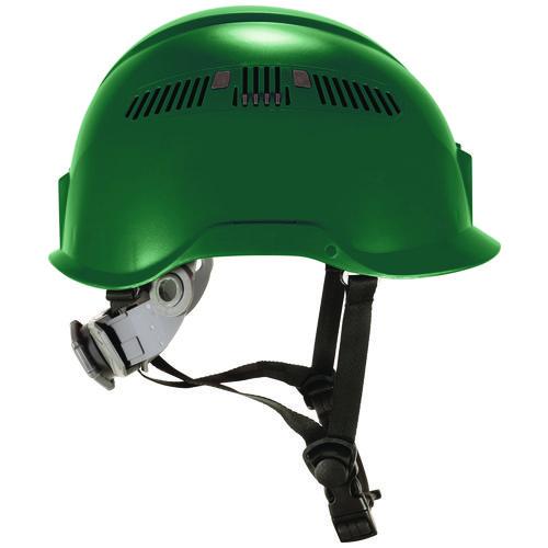 Picture of Skullerz 8977 Class C Safety Helmet with Adjustable Venting, 6-Point Ratchet Suspension, Green