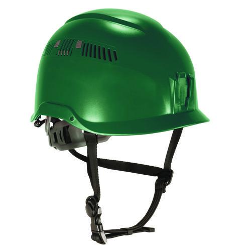 Picture of Skullerz 8977 Class C Safety Helmet with Adjustable Venting, 6-Point Ratchet Suspension, Green