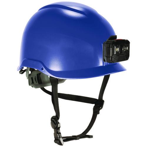 Picture of Skullerz 8976LED Class E Safety Helmet with LED Light, 6-Point Ratchet Suspension, Blue