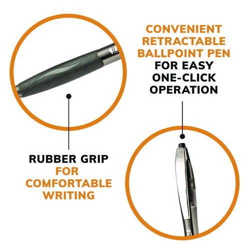 Picture of GLIDE Ballpoint Pen, Retractable, Medium 1 mm, Black Ink, Smoke/Black Barrel, Dozen