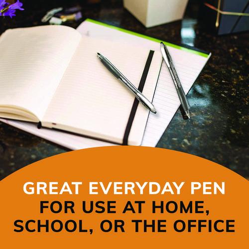 Picture of GLIDE Ballpoint Pen, Retractable, Medium 1 mm, Black Ink, Smoke/Black Barrel, Dozen