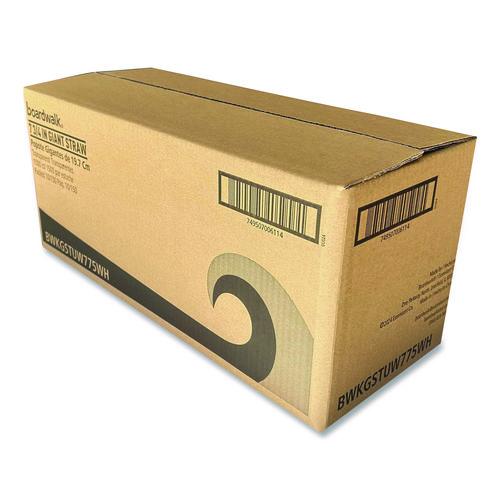 Picture of Giant Straws, 7.75", Polypropylene, Clear, 1,500/Carton