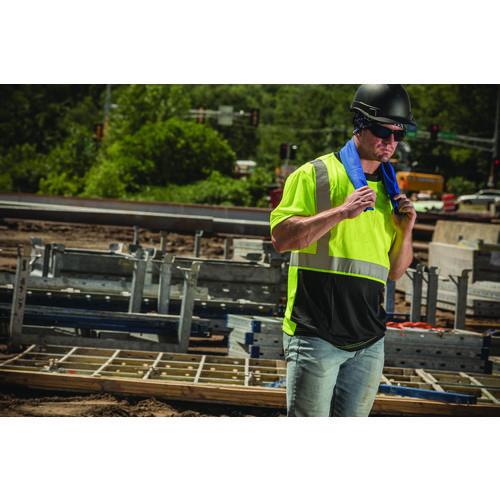 Picture of GloWear 8280BK Class 2 Performance T-Shirt with Black Bottom, 10X-Large Long, Lime