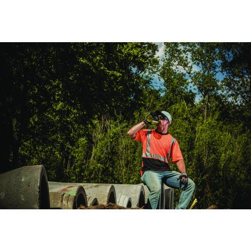 Picture of GloWear 8280BK Class 2 Performance T-Shirt with Black Bottom, 4X-Large Long, Orange