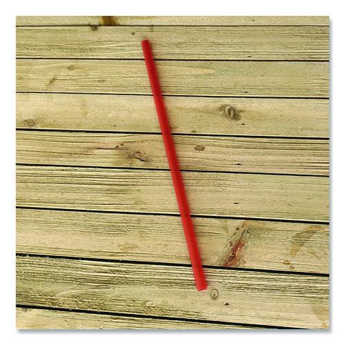 Picture of Jumbo Straws, 7.75", Polypropylene, Red, 2,500/Carton