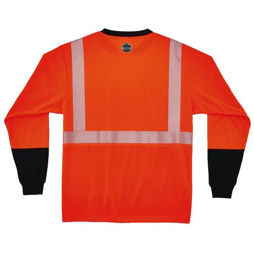 Picture of GloWear 8281BK Class 2 Long Sleeve Shirt with Black Bottom, Large Long, Orange