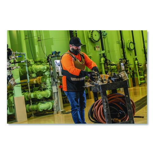 Picture of GloWear 8281BK Class 2 Long Sleeve Shirt with Black Bottom, 10X-Large Long, Orange