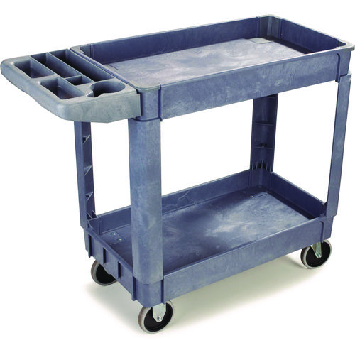 Two-Shelf+Utility+Cart%2C+Plastic%2C+2+Shelves%2C+500+lb+Capacity%2C+17.25%26quot%3B+x+40%26quot%3B+x+33.5%26quot%3B%2C+Gray