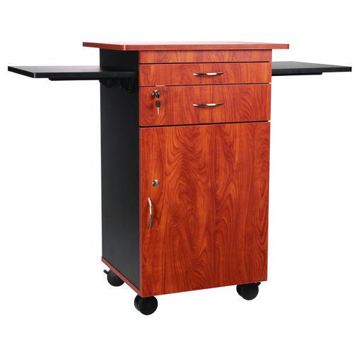 Picture of Multimedia Presentation Cart, 25 x 19 x 38, Cherry/Black