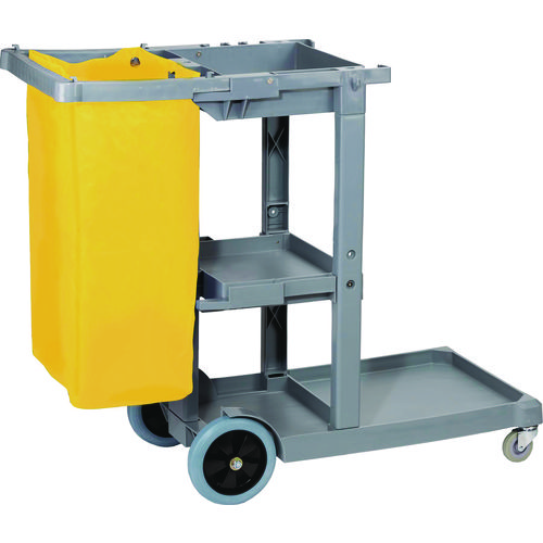 Janitor%26apos%3Bs+Cart%2C+Plastic%2C+4+Shelves%2C+1+Bin%2C+19%26quot%3B+x+45%26quot%3B+x+39%26quot%3B%2C+Gray