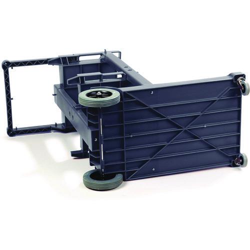 Picture of Janitor's Cart, Plastic, 4 Shelves, 1 Bin, 19" x 45" x 39", Gray