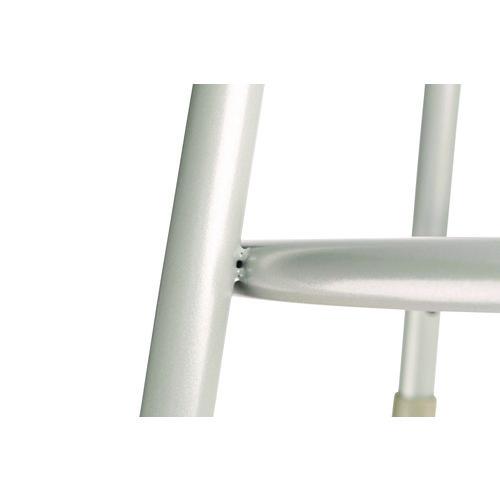 Picture of 6400 Series Height Adjust Heavy Duty Vinyl Padded Steel Stool, Backless, Support 500lb, 30.5" to 38.5" Height, Gray Seat/Base