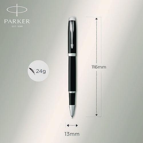 Picture of IM Premium Rollerball Pen, Stick, Fine 0.7 mm, Black Ink, Black/Chrome Barrel