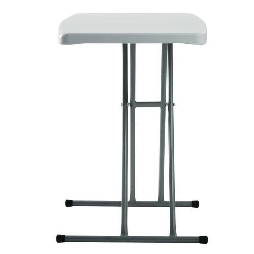 Picture of Height Adjustable Personal Folding Table, Rectangular, 20 x 30 x 27.87, Speckled Gray Top, Gray Base/Legs