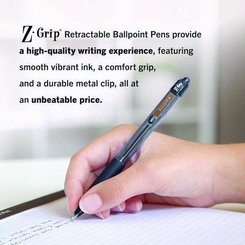 Picture of Z-Grip Ballpoint Pen, Retractable, Medium 1 mm, Assorted Ink and Barrel Colors, 48/Pack
