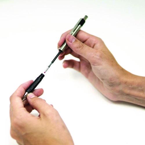 Picture of G-301 Gel Pen, Retractable, Medium 0.7 mm, Black Ink, Stainless Steel/Black Barrel
