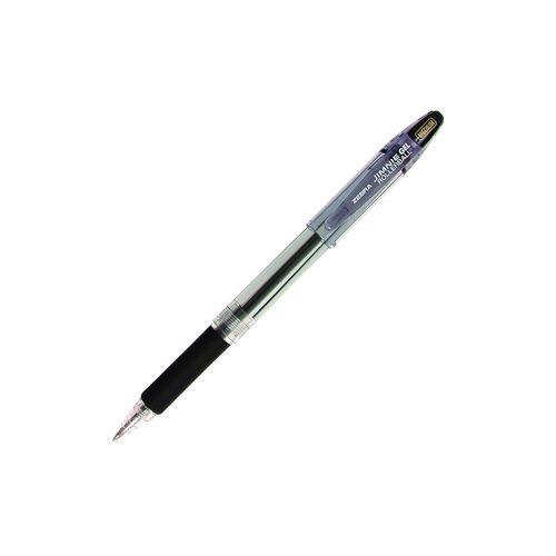 Picture of Jimnie Gel Pen, Stick, Medium 0.7 mm, Black Ink, Clear/Black Barrel, 12/Pack