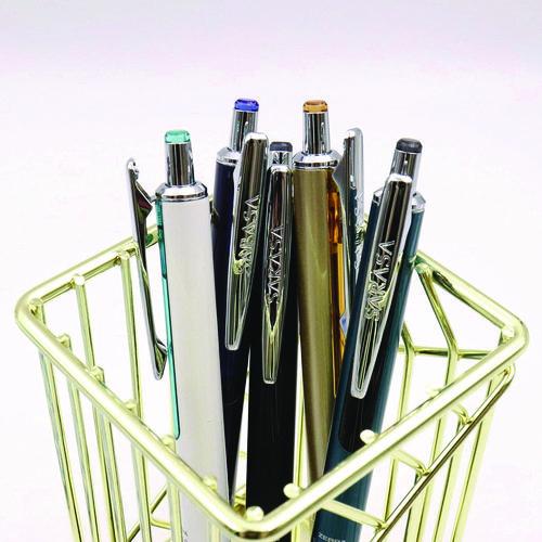 Picture of Sarasa Grand Gel Pen, Retractable, Fine 0.7 mm, Black Ink, Gold/Translucent Black Barrel
