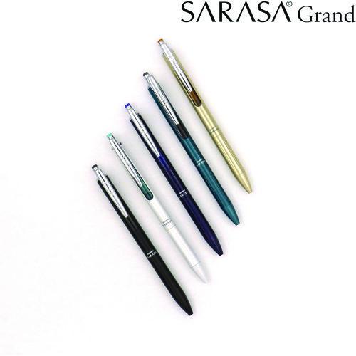 Picture of Sarasa Grand Gel Pen, Retractable, Fine 0.7 mm, Black Ink, Gold/Translucent Black Barrel