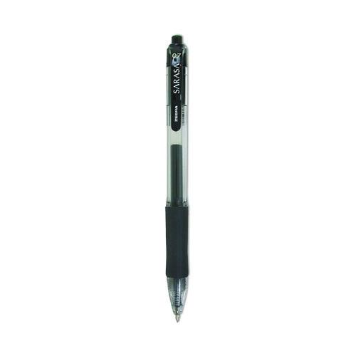 Picture of Sarasa Dry Gel X20 Gel Pen, Retractable, Medium 0.7 mm, Black Ink, Clear/Black Barrel, 36/Pack