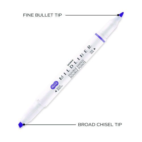 Picture of Mildliner Double Ended Highlighter, Assorted Ink Colors, Bold-Chisel/Fine-Bullet Tips, Assorted Barrel Colors, 15/Pack