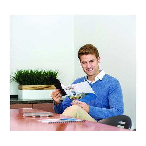 Picture of Plastic Comb Bindings for 11 x 8.5 Documents, 19 Rings, 0.25" (20-Sheet) Capacity, Navy Blue, 100/Pack