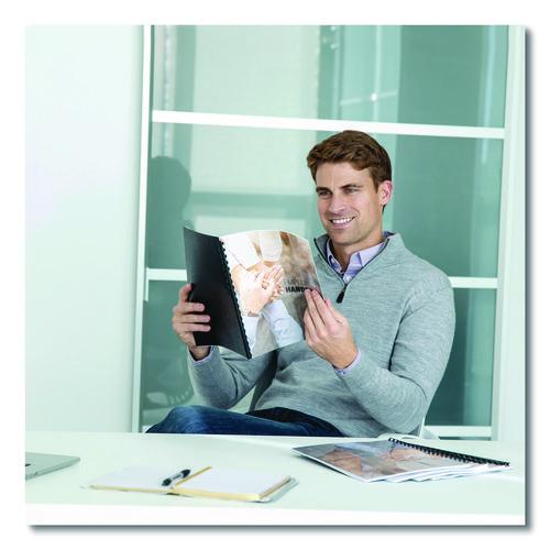 Picture of Plastic Comb Bindings for 11 x 8.5 Documents, 19 Rings, 0.25" (20-Sheet) Capacity, Navy Blue, 100/Pack