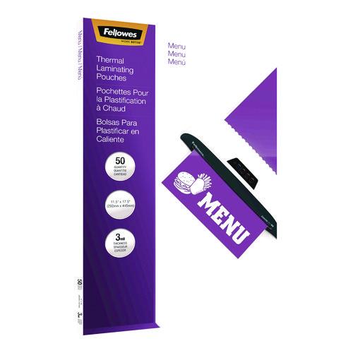 Picture of Laminating Pouches, 3 mil, 11.5" x 17.5", Gloss Clear, 50/Pack