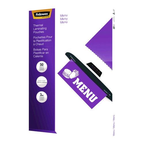 Picture of Laminating Pouches, 3 mil, 11.5" x 17.5", Gloss Clear, 50/Pack