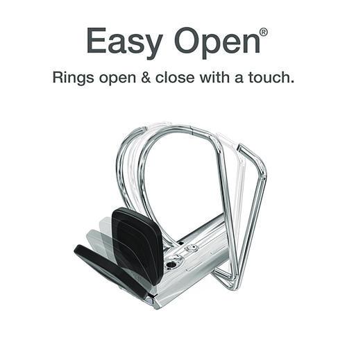Picture of Premier Easy Open ClearVue Locking Slant-D Ring Binder, 3 Rings, 1" Capacity, 11 x 8.5, White