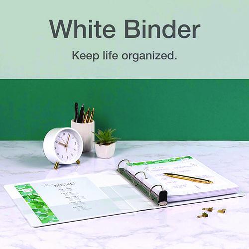 Picture of Premier Easy Open ClearVue Locking Slant-D Ring Binder, 3 Rings, 1" Capacity, 11 x 8.5, White