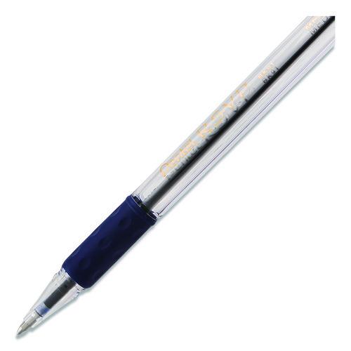 Picture of R.S.V.P. Ballpoint Pen, Stick, Medium 1 mm, Blue Ink, Clear/Blue Barrel, Dozen
