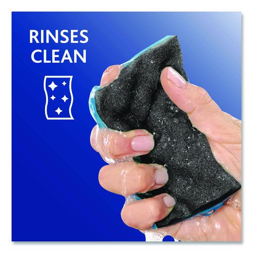 Picture of Scrunge Heavy-Duty Sponge, 2.63" x 4.25", 1" Thick, Black/Blue, 2/Pack