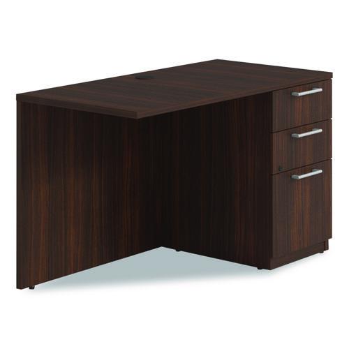 Picture of Alera Seville Series Desk Return with Pedestal, Right, 48" x 24" x 29", Mahogany