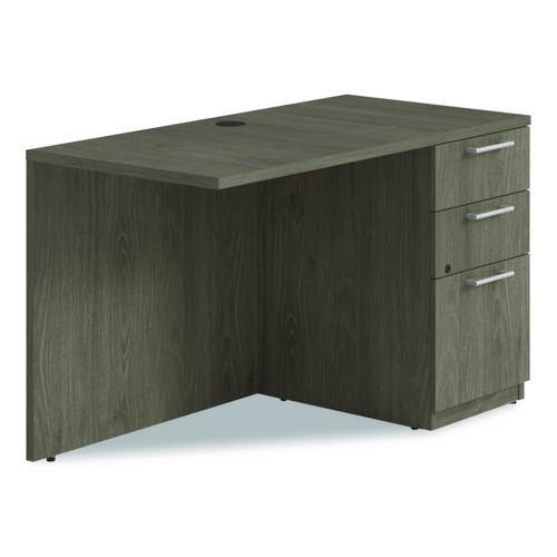 Picture of Alera Seville Series Desk Return with Pedestal, Right, 48" x 24" x 29", Walnut