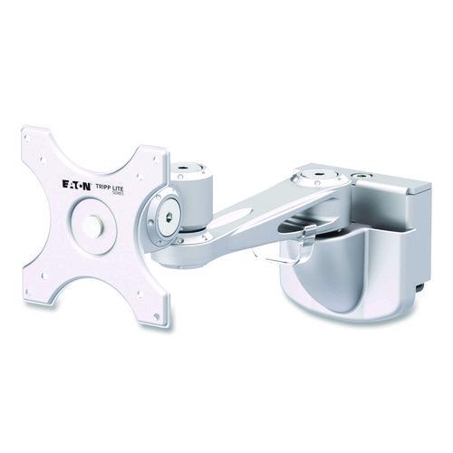 Picture of Single-Extension Monitor Mount for Slat Wall System for 32" TVs, 4.9w x 4.7d x 14.2h, Silver, Supports 22 lb