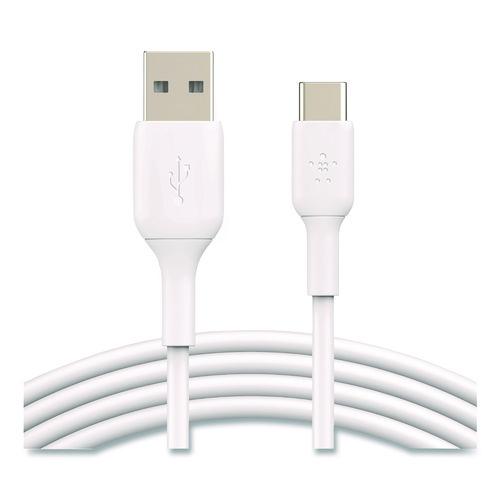 Picture of BOOST CHARGE USB-C to USB-A Cable, 3.3 ft, White, 2/Pack