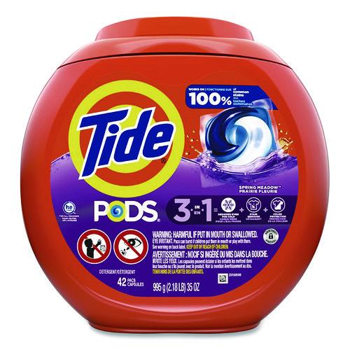 Picture of PODS Laundry Detergent, Spring Meadow, 35 oz Tub, 42 Pods/Tub