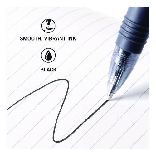 Picture of Z-Grip Ballpoint Pen, Retractable, Medium 1 mm, Black Ink, Clear/Black Barrel, 18/Pack