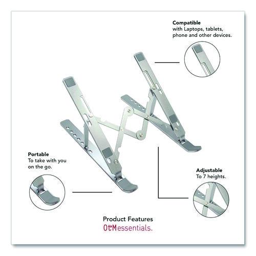 Picture of Portable Laptop Riser Stand, 11.85" x 2.5" to 5.5", Silver