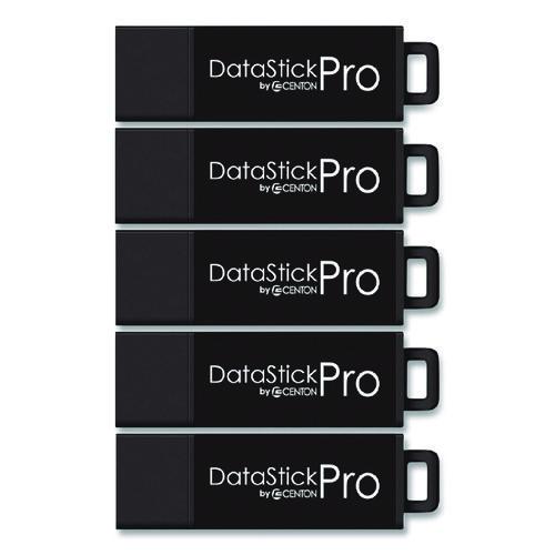 Picture of DataStick Pro USB 3.0 Type A Flash Drive, 128 GB, Black, 5/Pack