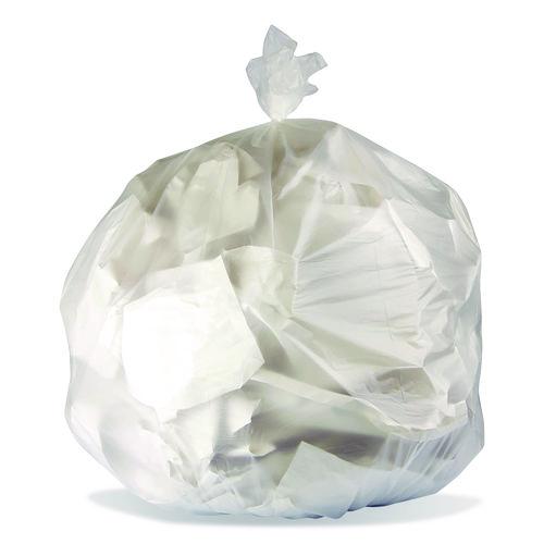 Picture of High-Density Waste Can Liners, 10 gal, 8 mic, 24 x 24, Natural, 1,000/Carton