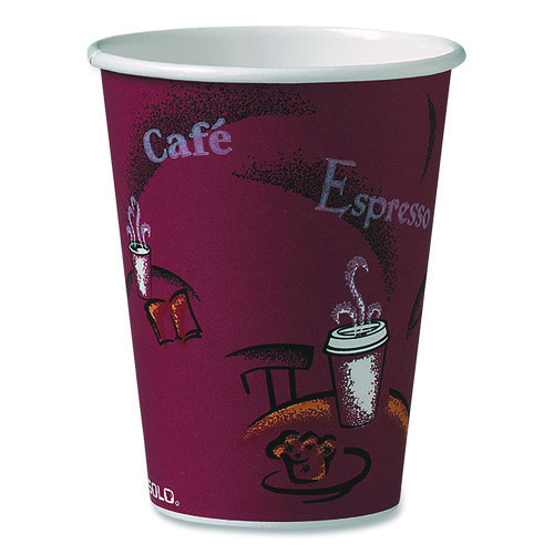 Paper+Hot+Drink+Cups+in+Bistro+Design%2C+12+oz%2C+Maroon%2C+300%2FCarton