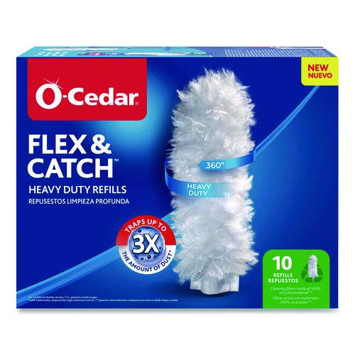 Picture of Flex and Catch Duster Heavy-Duty Refills, Polyester, White, 10/Pack, 4 Packs/Carton