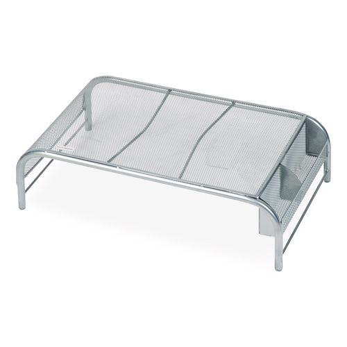 Picture of Metal Mesh Monitor Stand, For Up to 22" Monitors, 19" x 10.5" x 5.5", Silver, Supports 25 lb