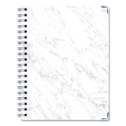 Picture of Marble Academic Year Weekly/Monthly Planner, 11 x 8.5, White Marble Cover, 14-Month: June 2024 to July 2025