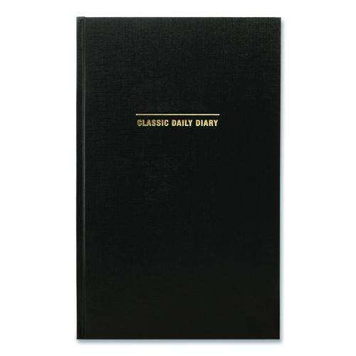 Picture of Classic Hardbound Daily Planner, 12.5 x 8, Black/Gold Cover, 12-Month (Jan to Dec): 2025