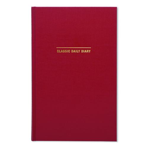 Picture of Classic Hardbound Daily Planner, 12.5 x 8, Red/Gold Cover, 12-Month (Jan to Dec): 2025