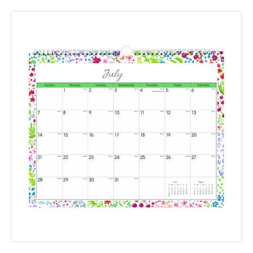 Picture of Ditsy Dapple Light Academic Wall Calendar, Floral Artwork, 15 x 12, White/Multicolor Sheets, 12-Month (July-June): 2024-2025